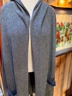 Gorgeous Repeat cashmere blend grey duster sweater!